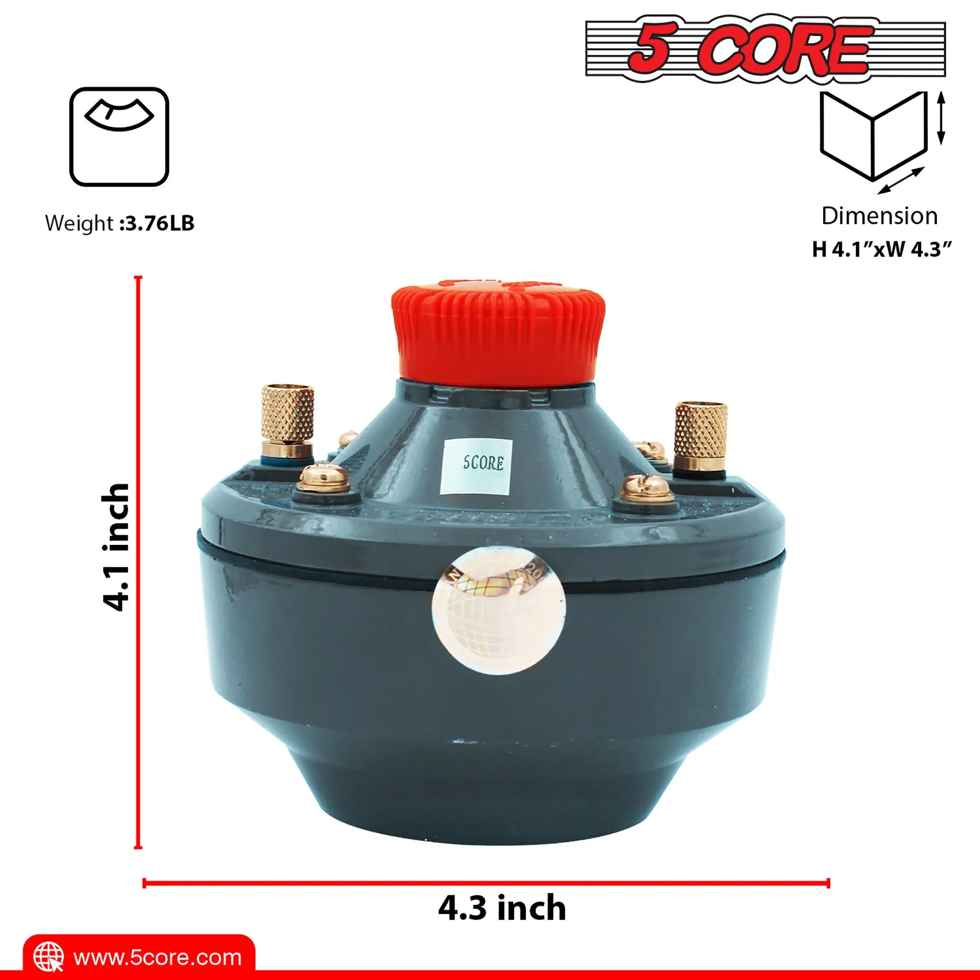5 Core Compression Driver 500W Peak Aluminium Tweeter Diaphragm
