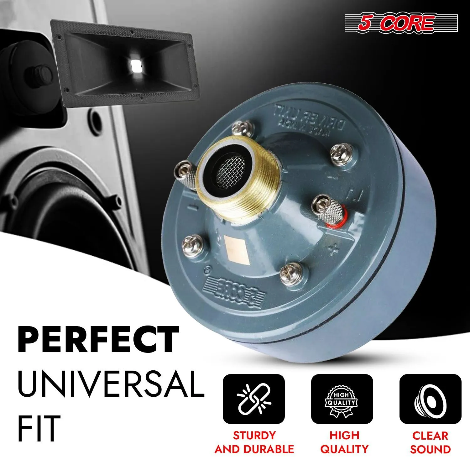 5 Core Compression Driver 600W Peak Aluminium Tweeter Diaphragm