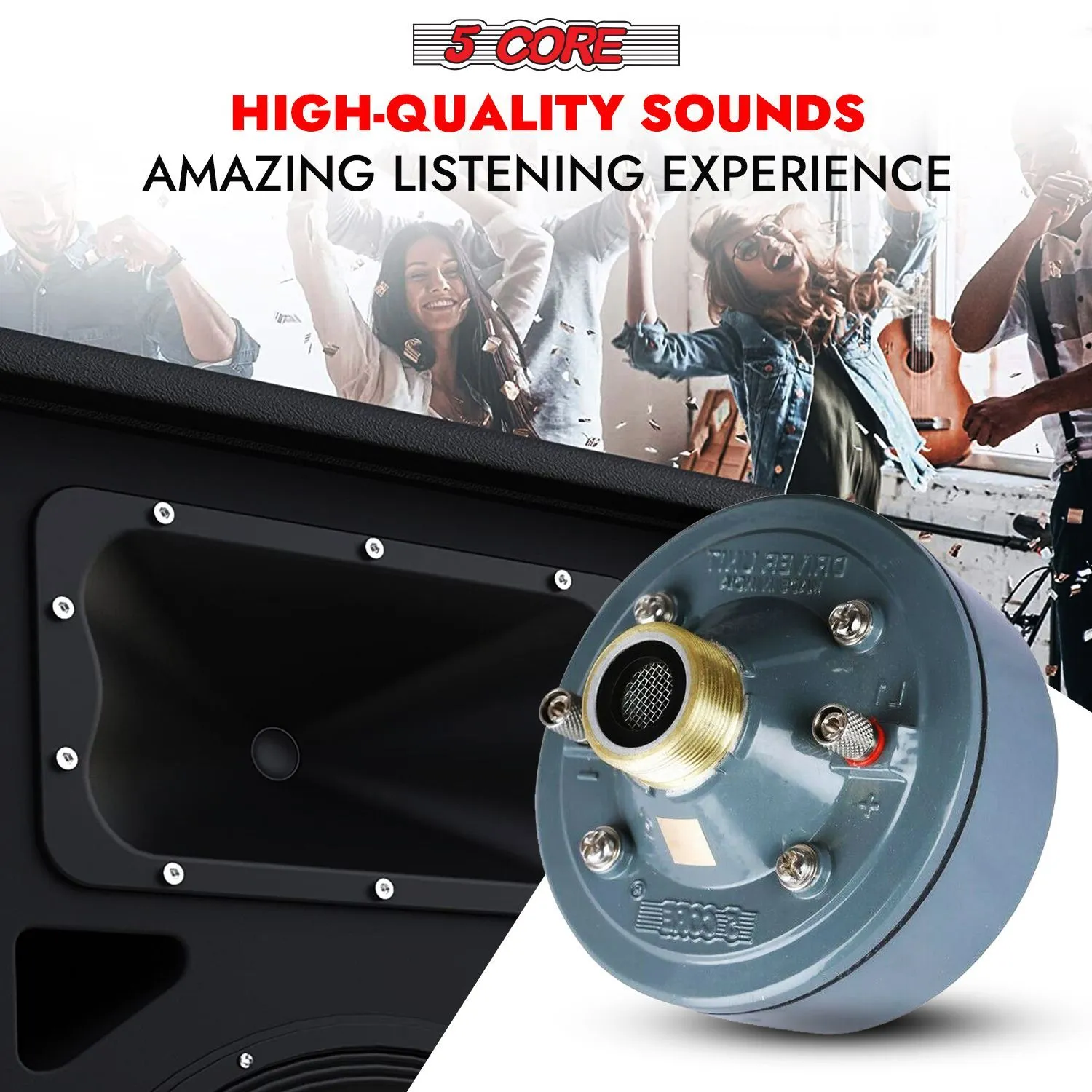 5 Core Compression Driver 600W Peak Aluminium Tweeter Diaphragm
