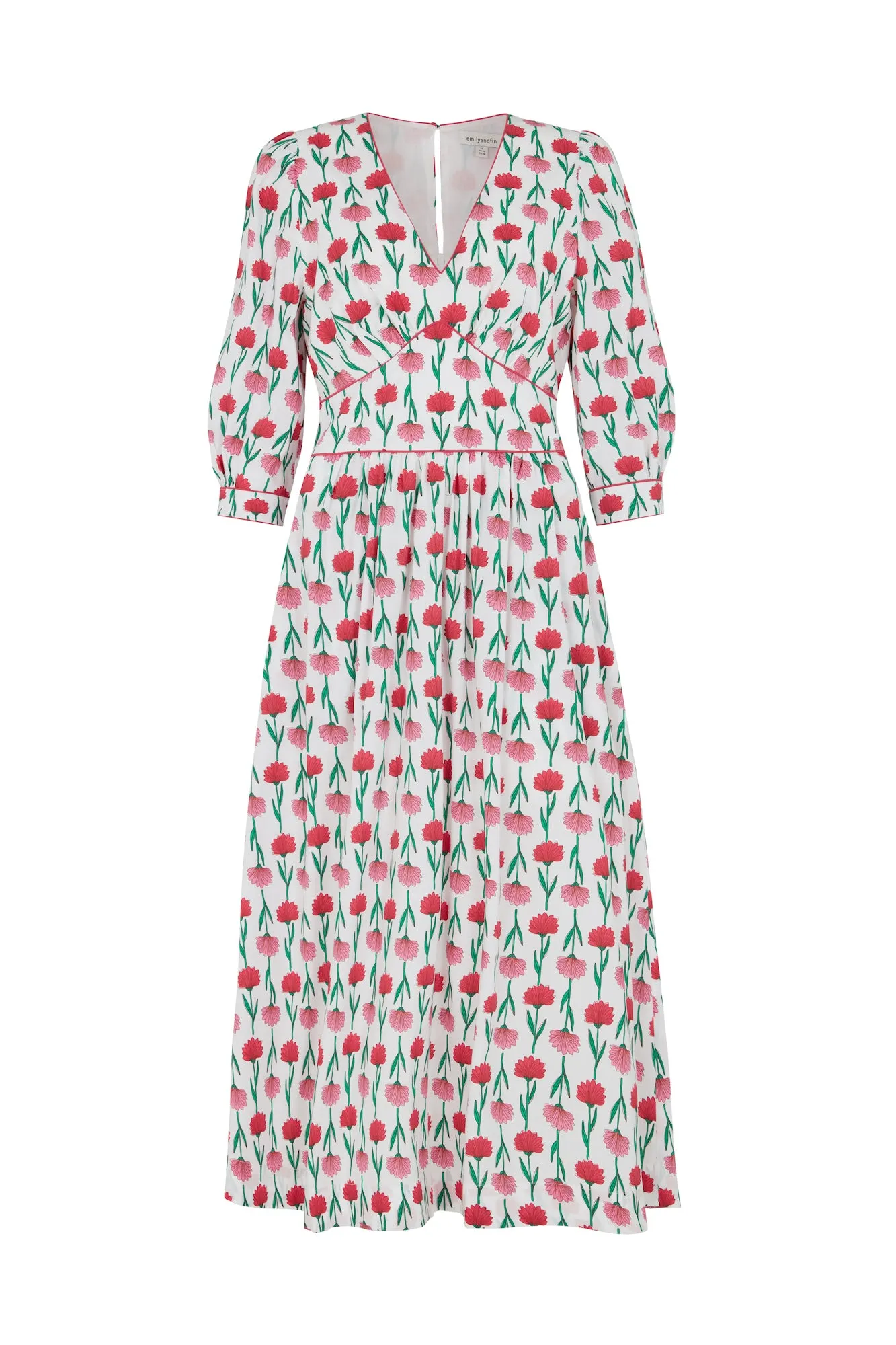 Amelia Pink Carnations Dress