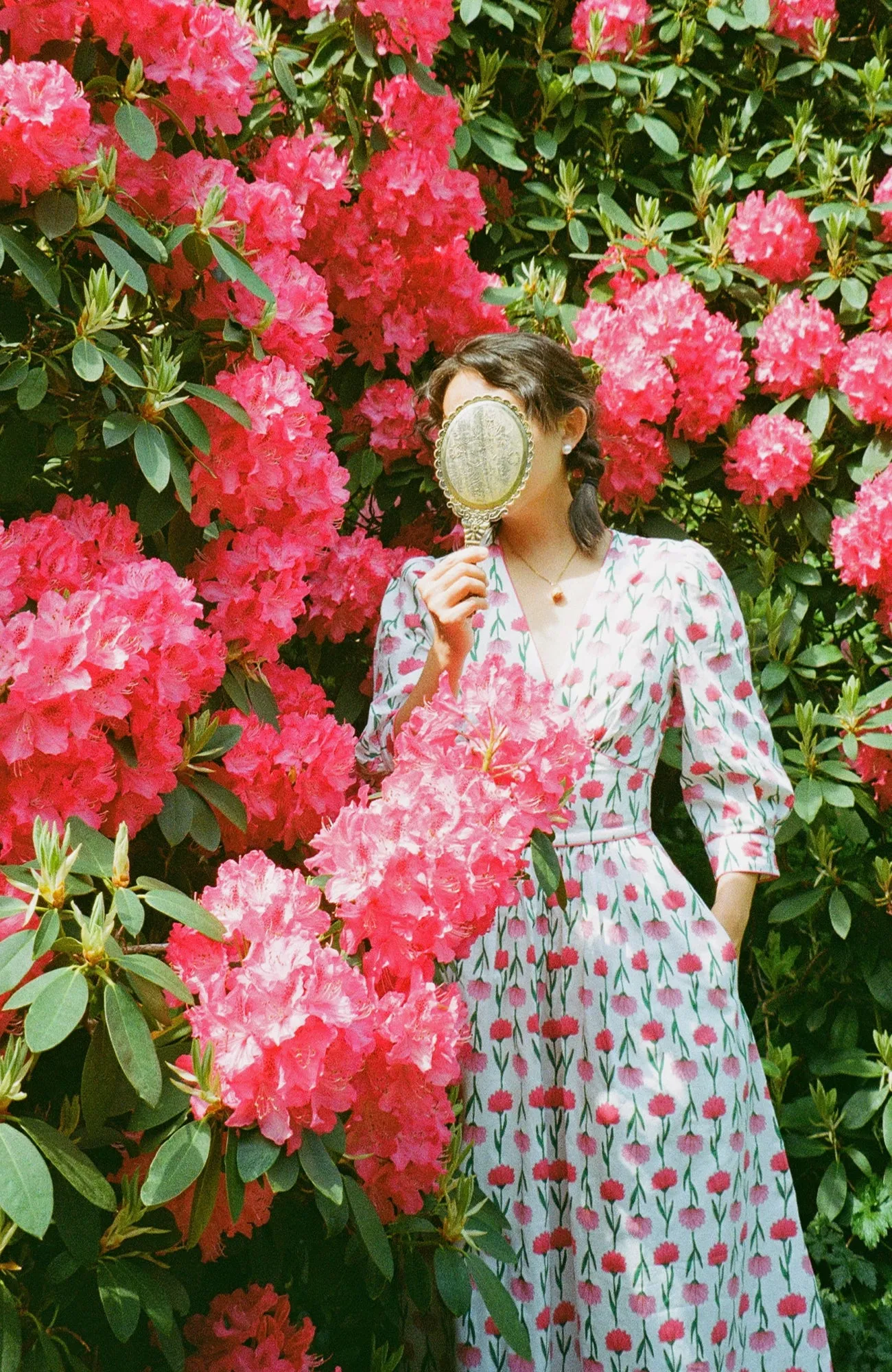 Amelia Pink Carnations Dress