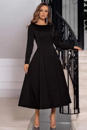 BLACK BASIC EVENING DRESS