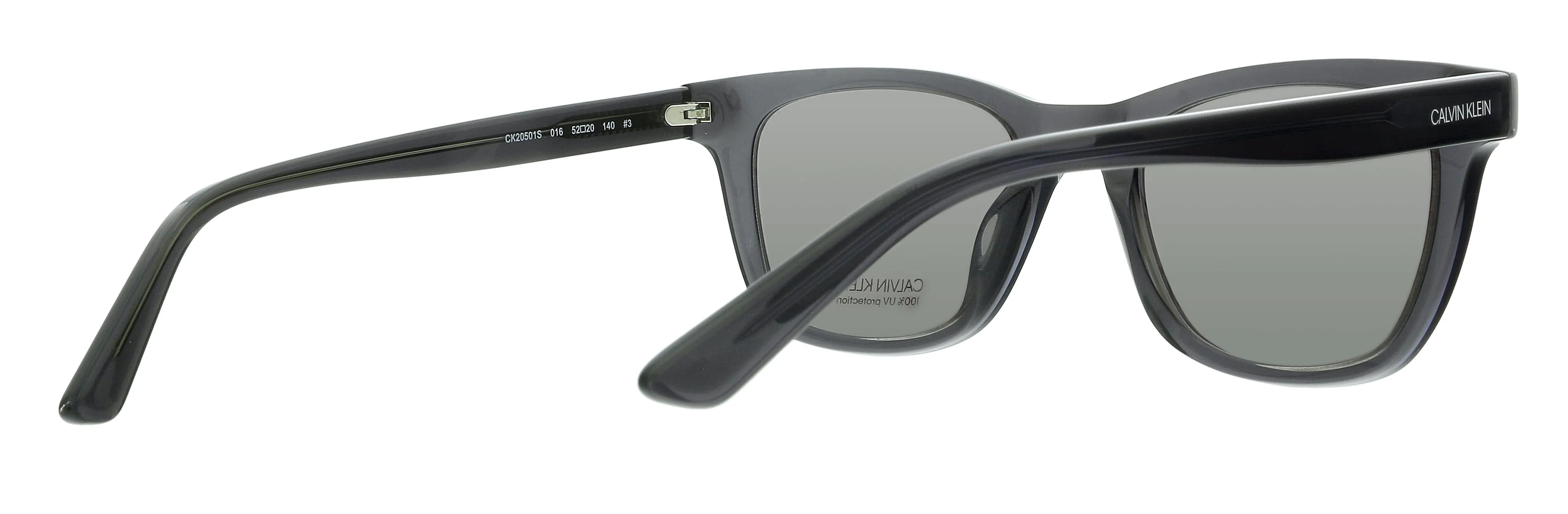 Calvin Klein CK20501S 016 Crystal Charcoal/Grey Square Sunglasses