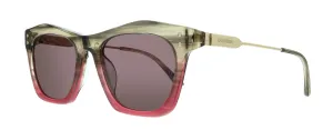 Calvin Klein CK20700S 274 Taupe/Pink Horn Gradient Square Sunglasses