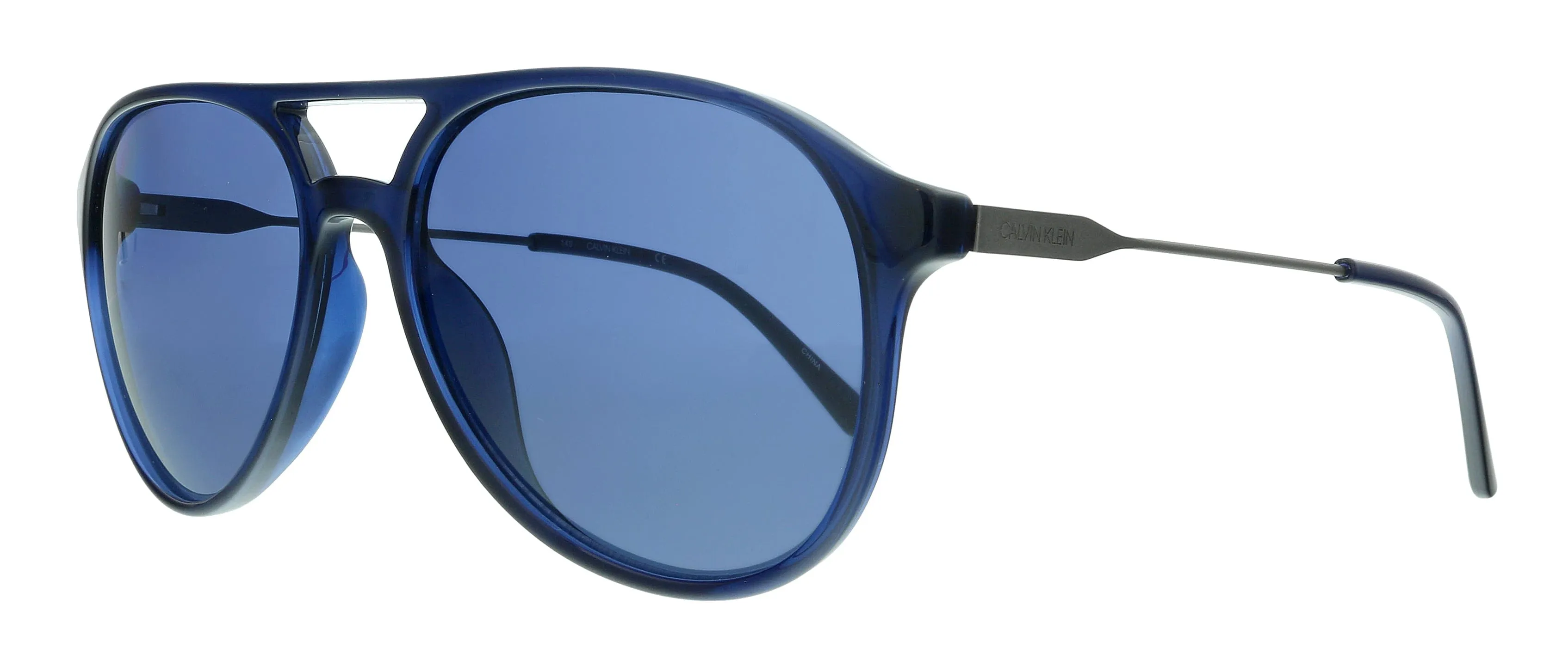 Calvin Klein CK20702S 410 Crystal Navy Aviator Sunglasses