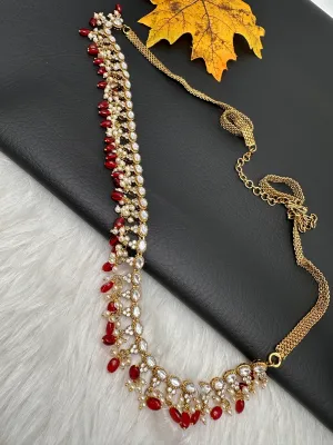 CZ Color Beads Sleek Kamarband Hip Belt