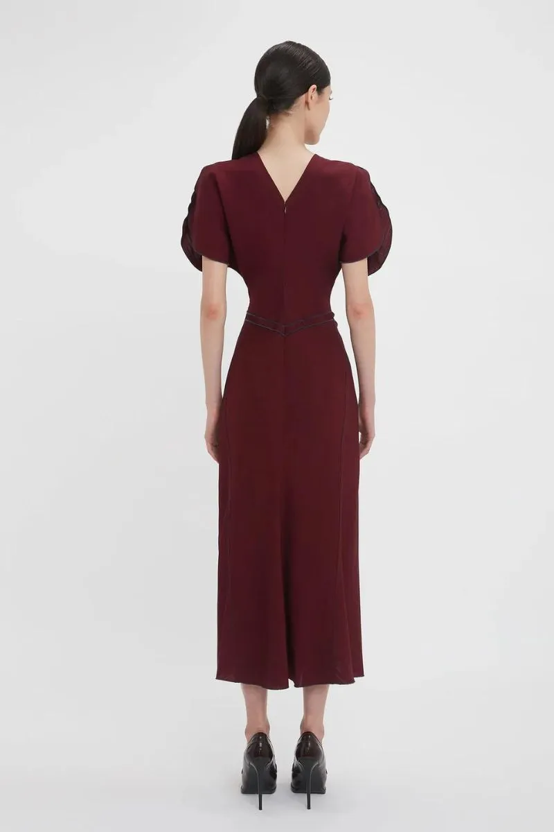 Gathered Waist Midi Dress