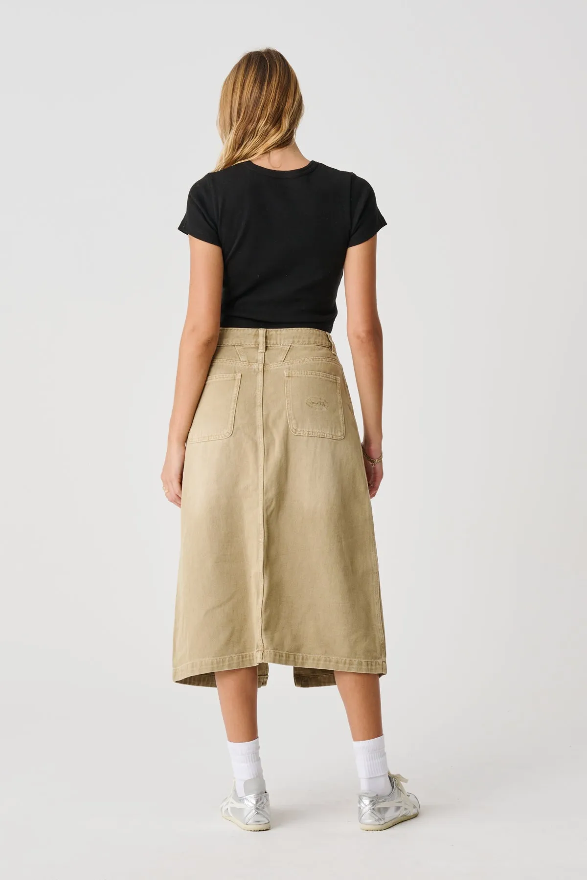 GORDON MIDI SKIRT - Taupe