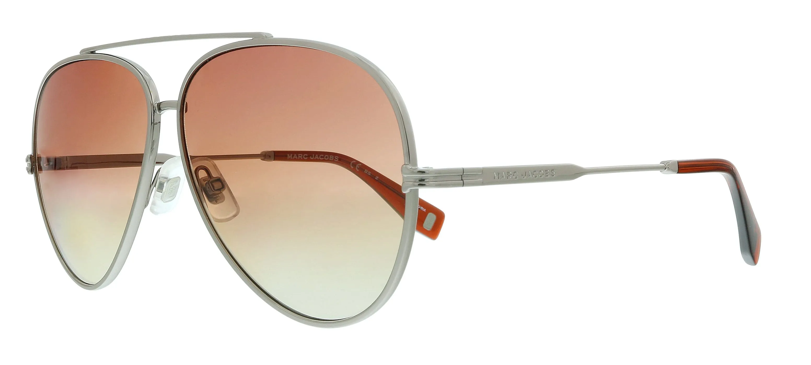 Marc Jacobs MJ 1007/S HA 06LB Ruthenium Aviator Sunglasses
