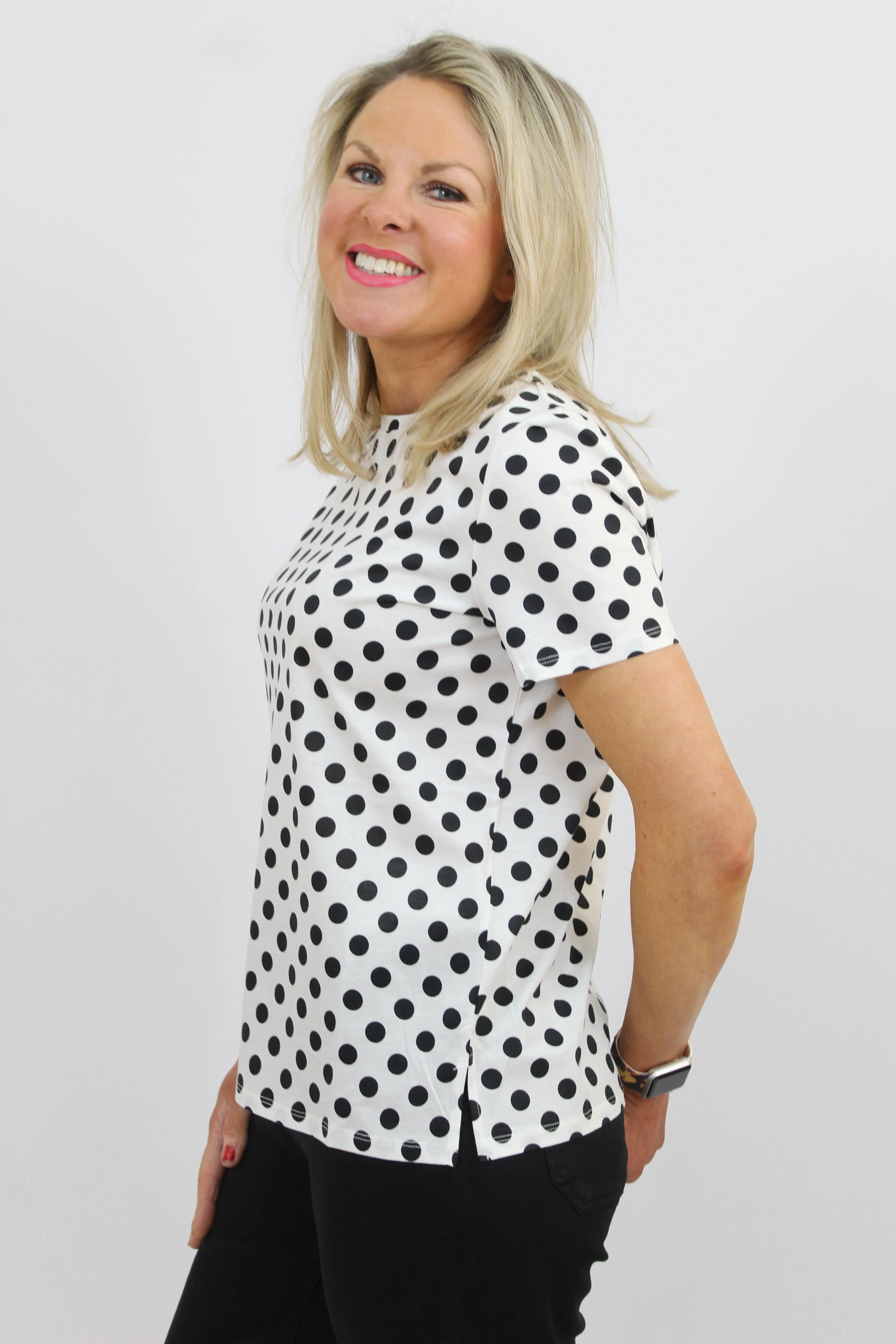 MARELLA White Pokka Dot T-shirt