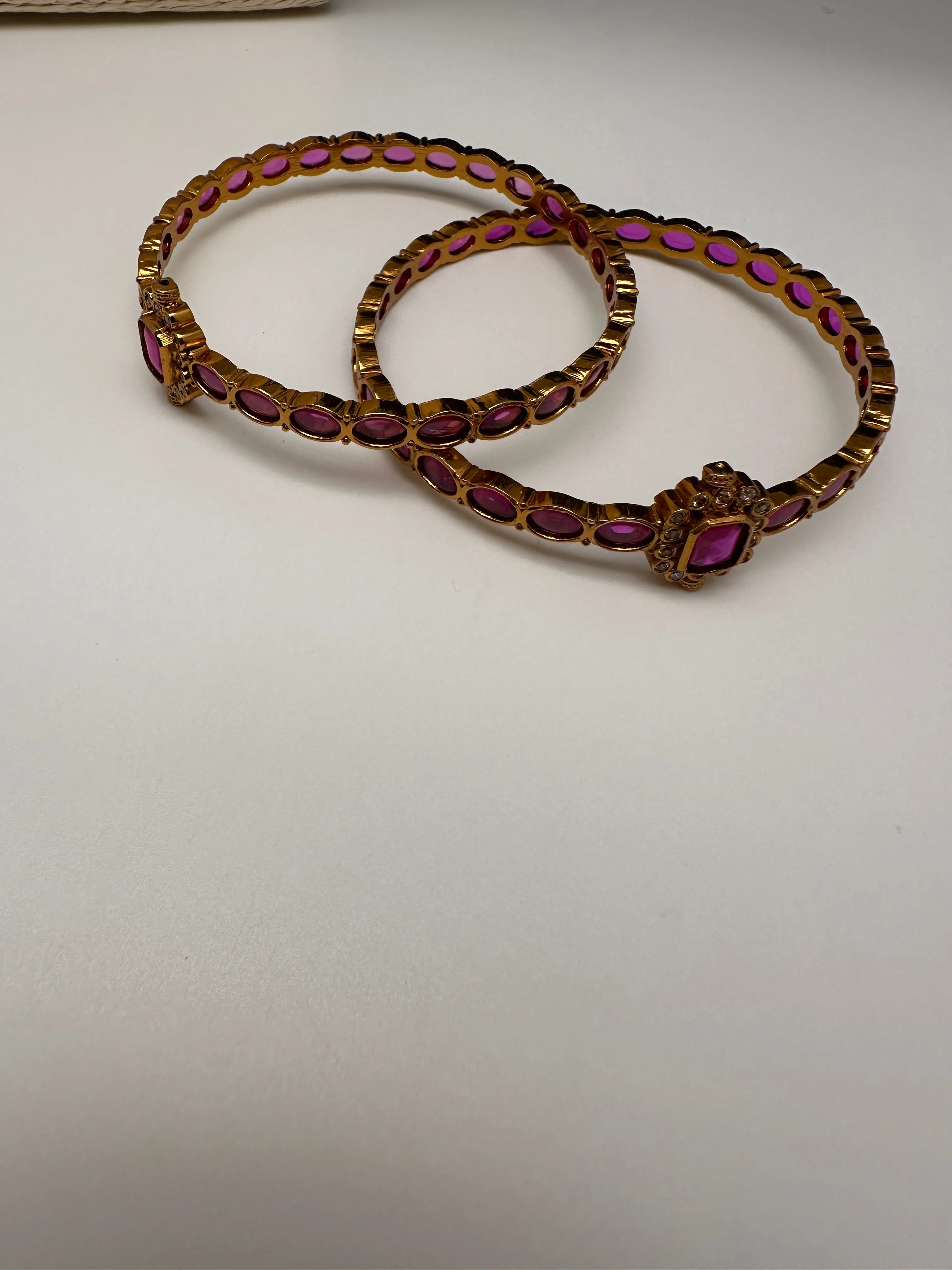 Matte Red Sleek Kempu Traditional Bangles