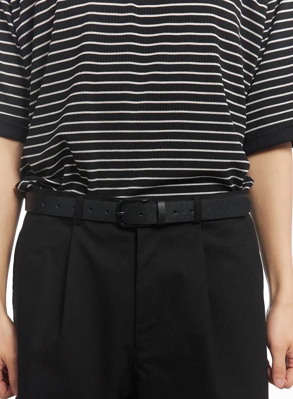 Men's Sleek Black Belt IA518