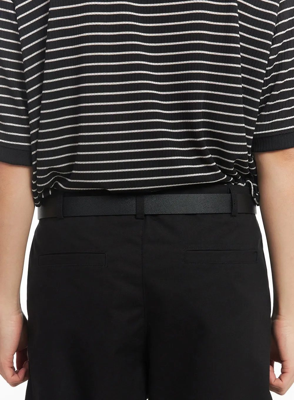 Men's Sleek Black Belt IA518