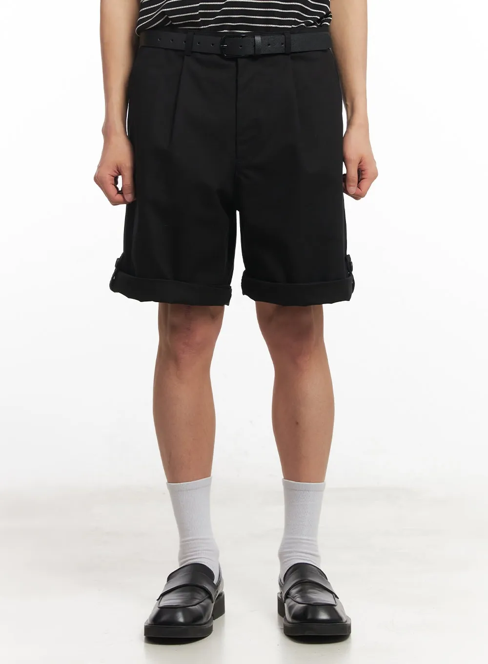 Men's Sleek Black Belt IA518