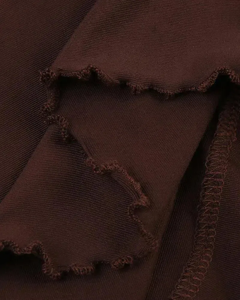 Milène – Ruched design – Asymmetrical mini skirt