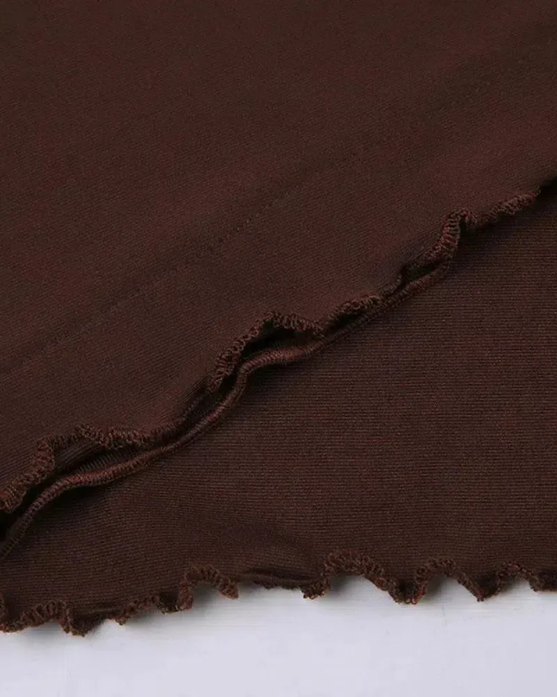 Milène – Ruched design – Asymmetrical mini skirt