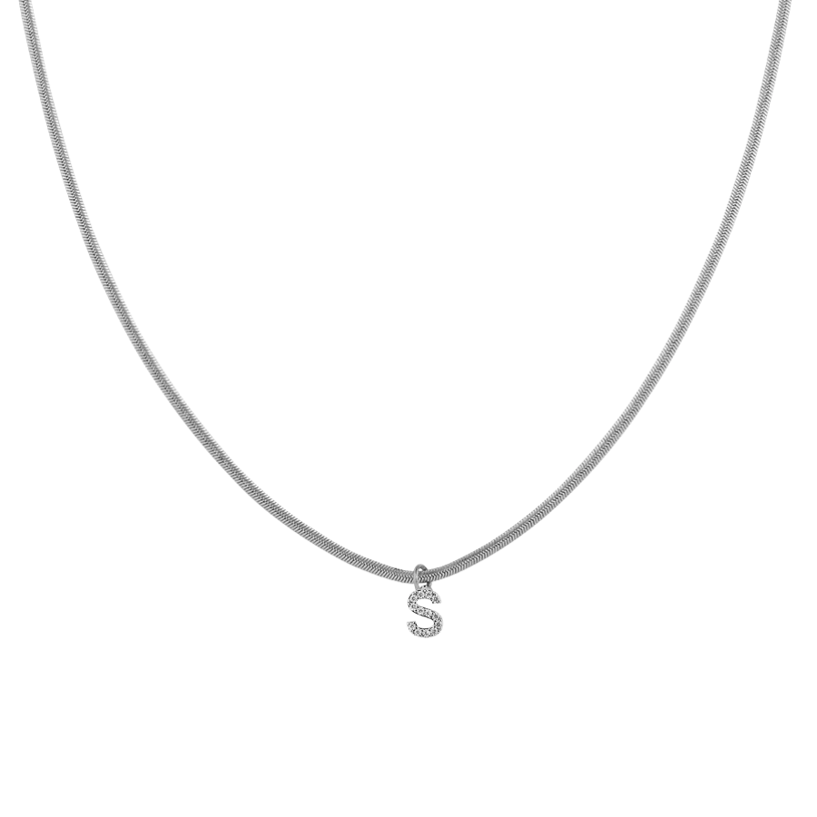 Mini Sleek Letter Kette 14K Vergoldet