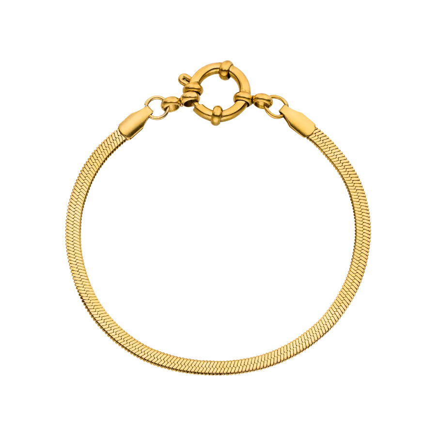 Sleek Charm Armband 18K Vergoldet
