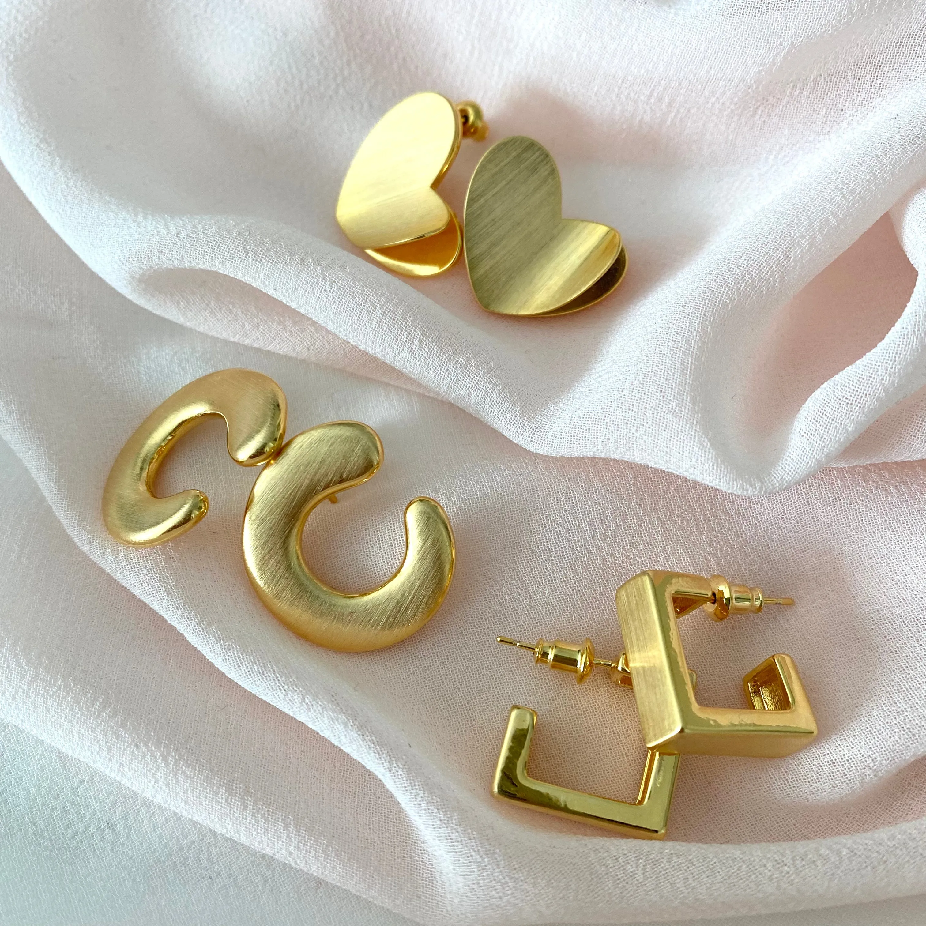 Sleek Matte Finish Stud Earrings