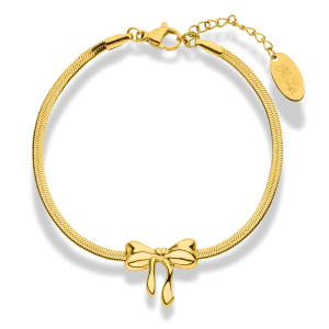 Sleek Ribbon Armband 14K Vergoldet