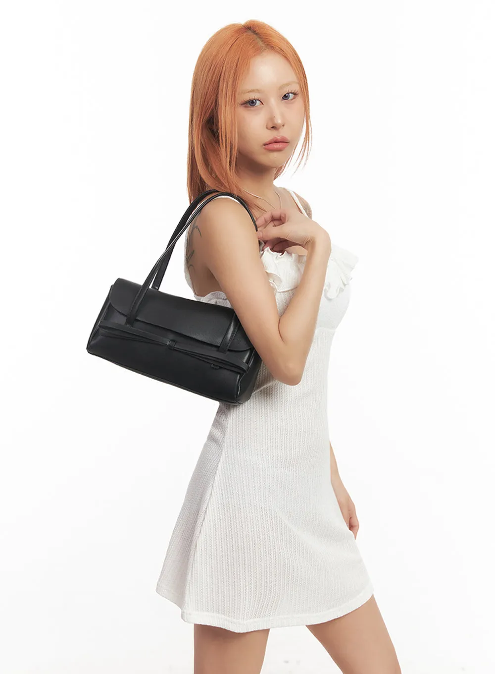 Sleek Ribbon Shoulder Bag IA515