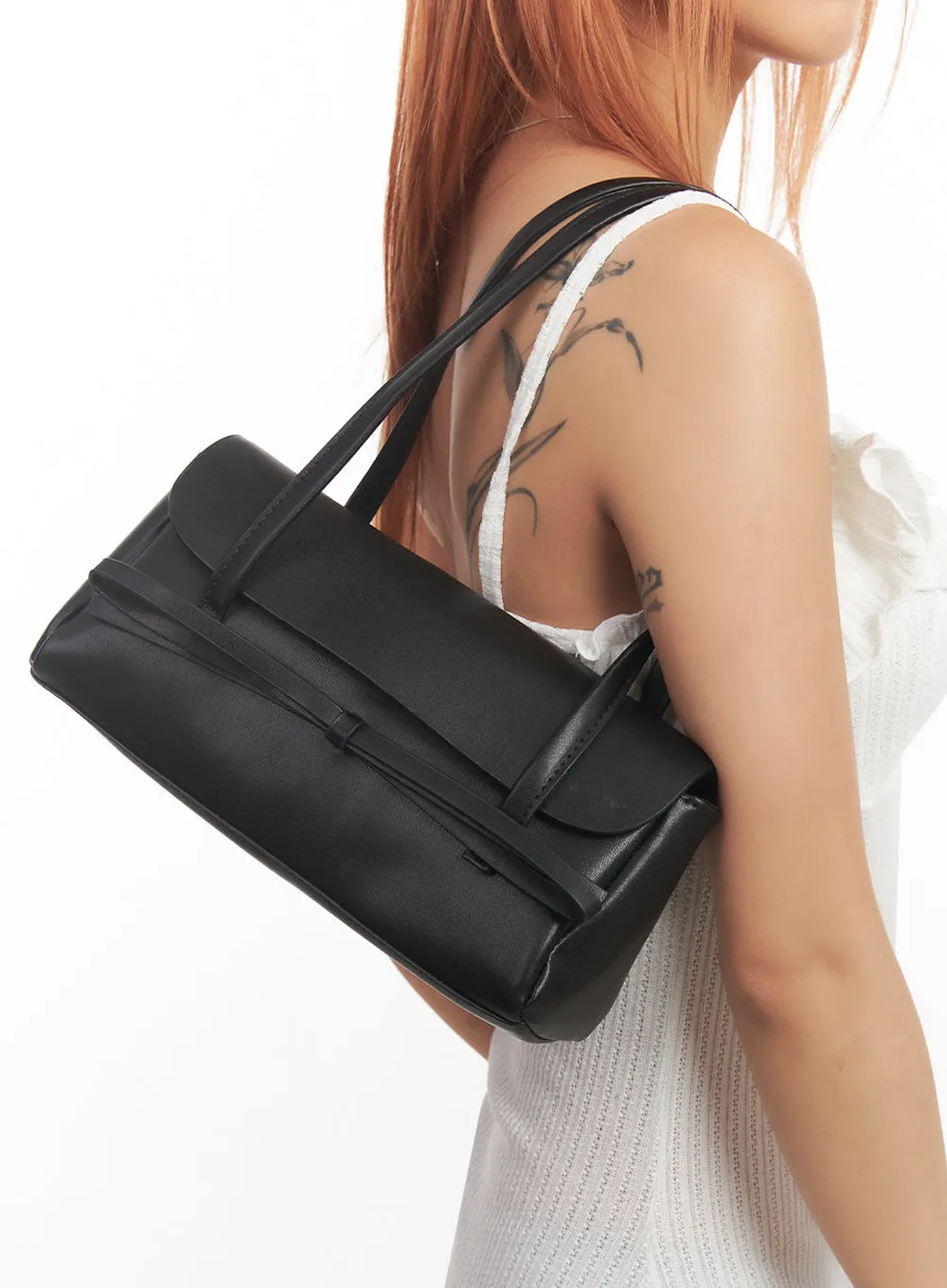 Sleek Ribbon Shoulder Bag IA515