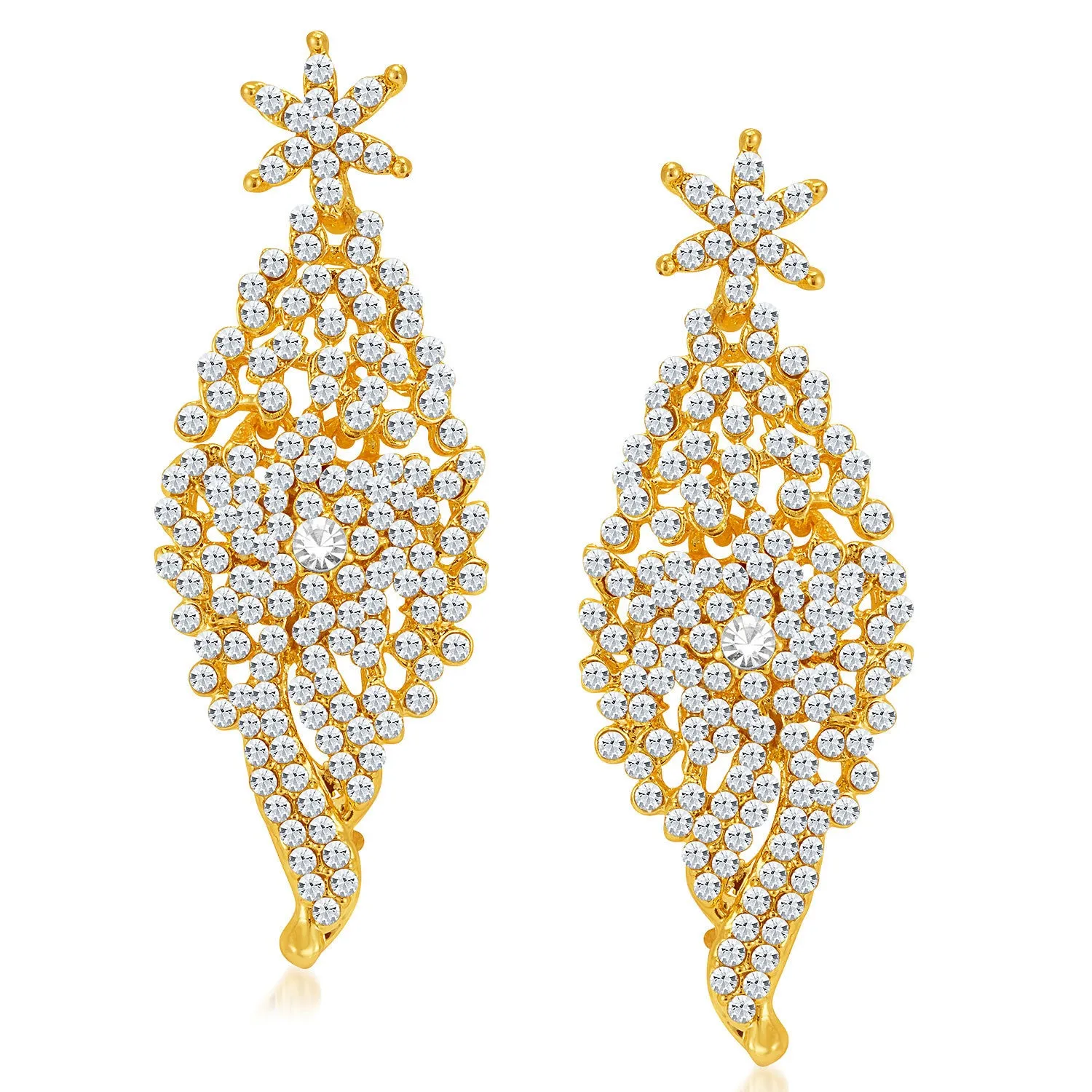 Sukkhi Sleek Gold plated AD Stone Necklace Set