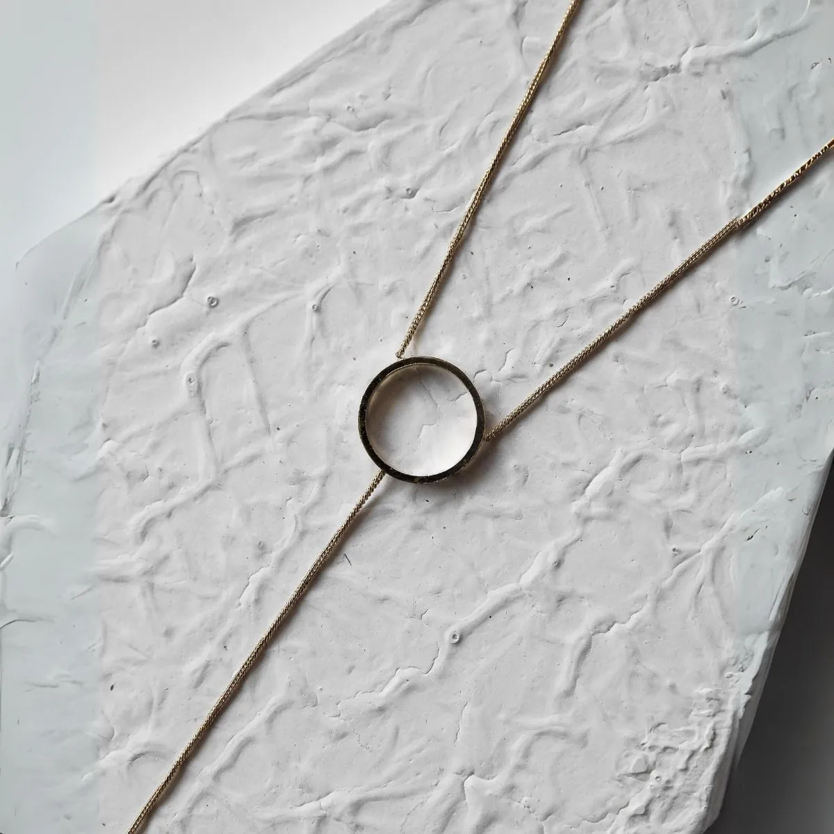 Women Sleek Necklace | Silver Finish Brass | Ultra Chic and Minimalistic